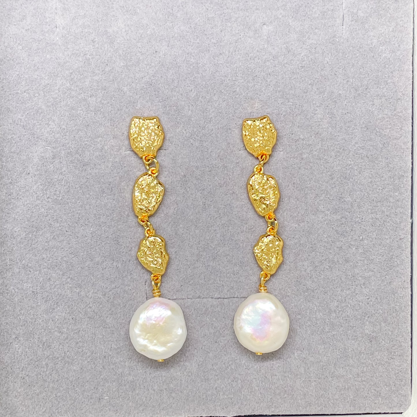 Boucle d'oreille baroque en or Britney