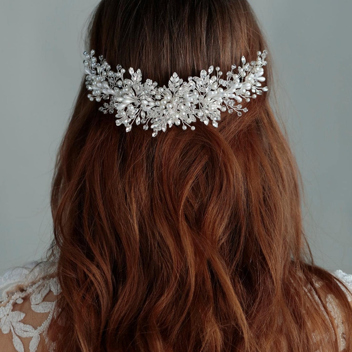Jade Silver Hair Comb - Lizabetha Parker