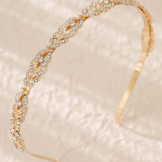 Emma Gold Bridal Headband - Lizabetha Parker