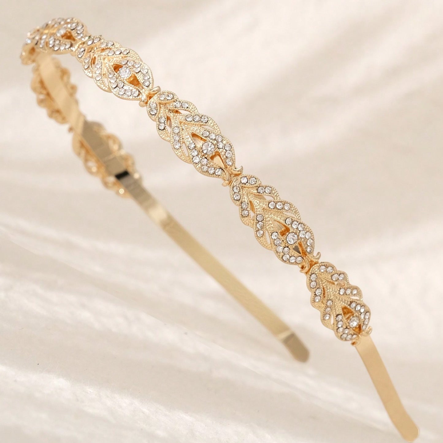 Emma Gold Bridal Headband - Lizabetha Parker