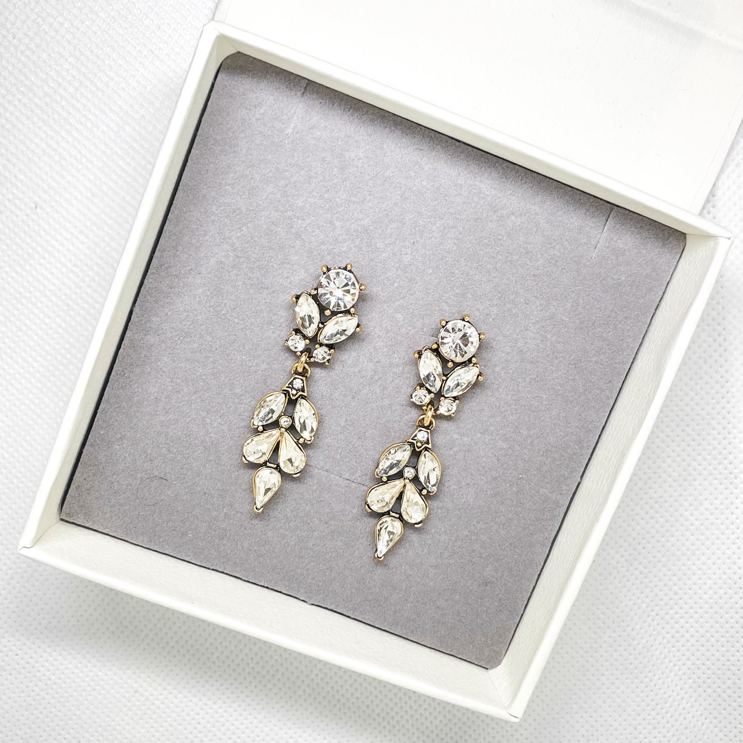 Boucles d'oreilles pendantes longues pour demoiselles d'honneur vintage
