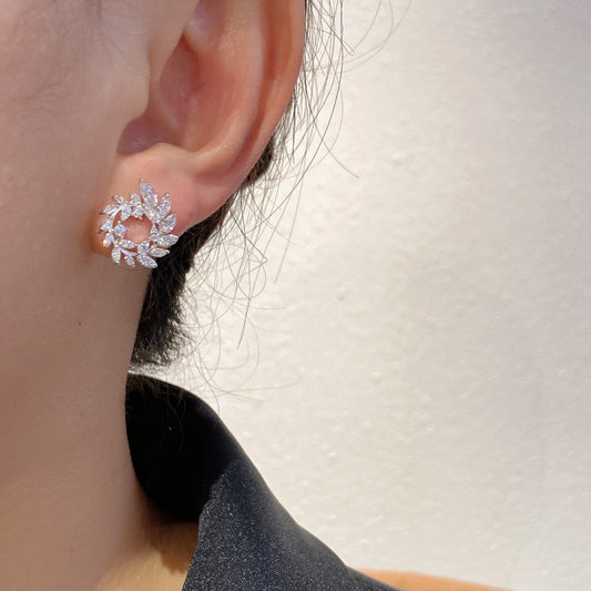 Amelia Silver CZ Stud Earring - Lizabetha Parker