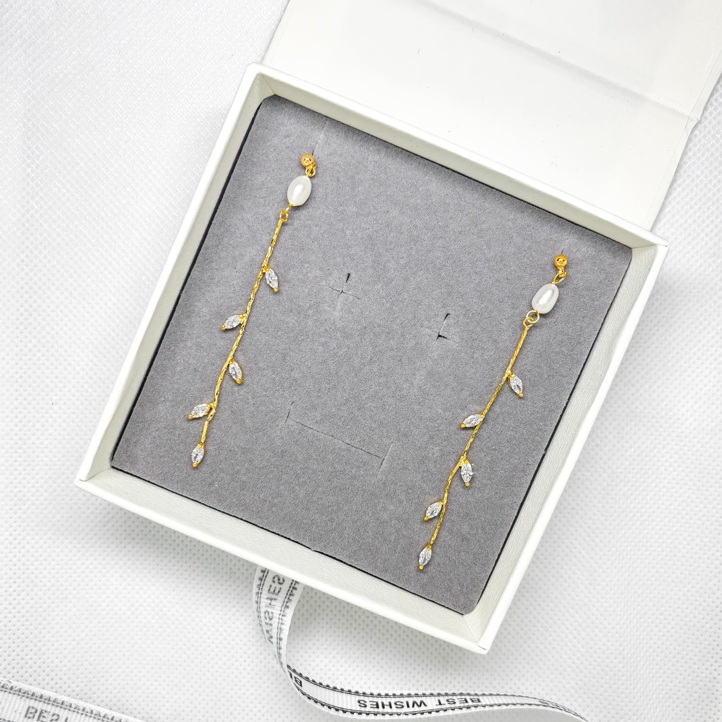 Boucle d'oreille en perles Riley Drop