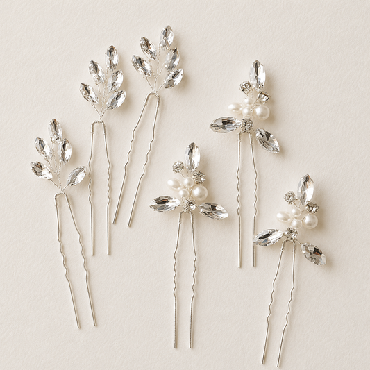 Épingles à cheveux Carla White Flower