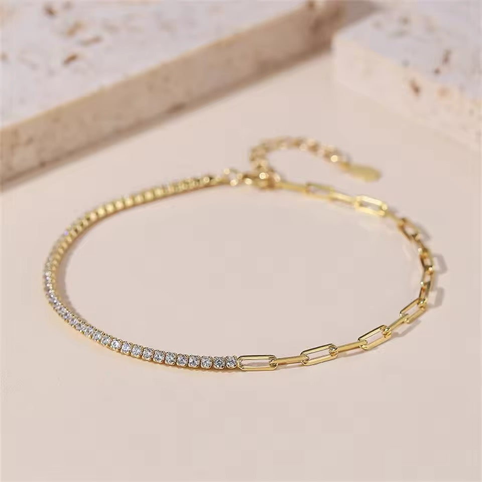 Heather Diamond and Chain Bracelet - Lizabetha Parker