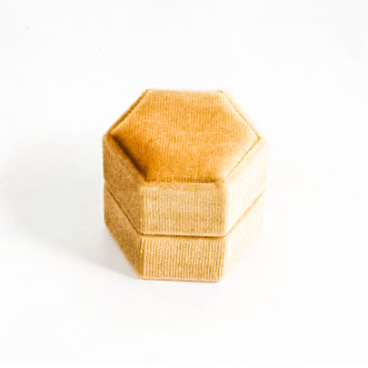 Coffret à bagues en velours - Beige