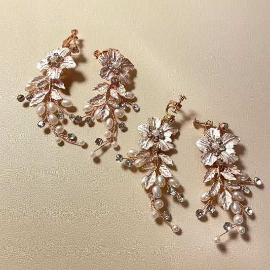 Aurelia Gold Boho Vine Statement Earrings - Lizabetha Parker