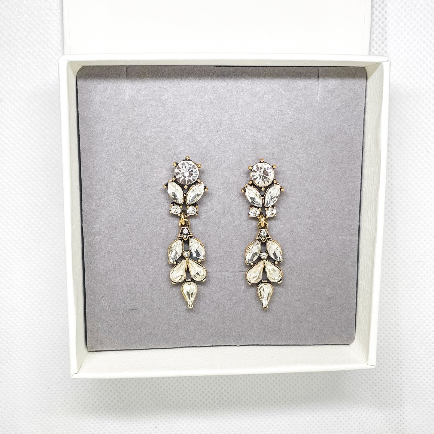Boucles d'oreilles pendantes longues pour demoiselles d'honneur vintage