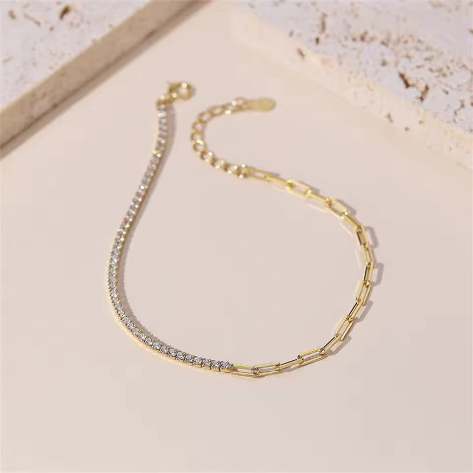 Heather Diamond and Chain Bracelet - Lizabetha Parker