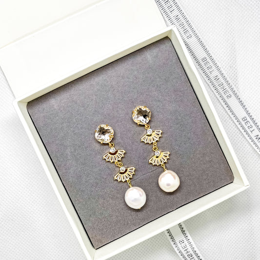 Boucle d'oreille de mariée Katy Pearl
