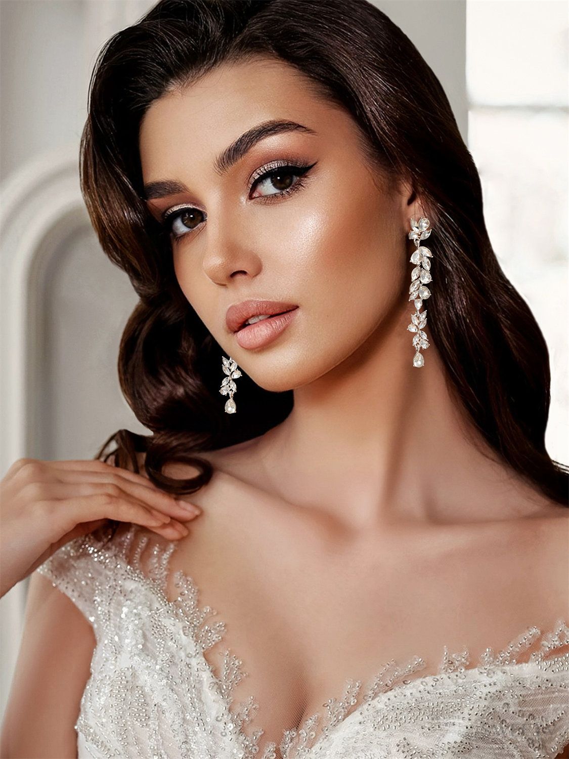 Regina Silver CZ Statement Earring - Lizabetha Parker