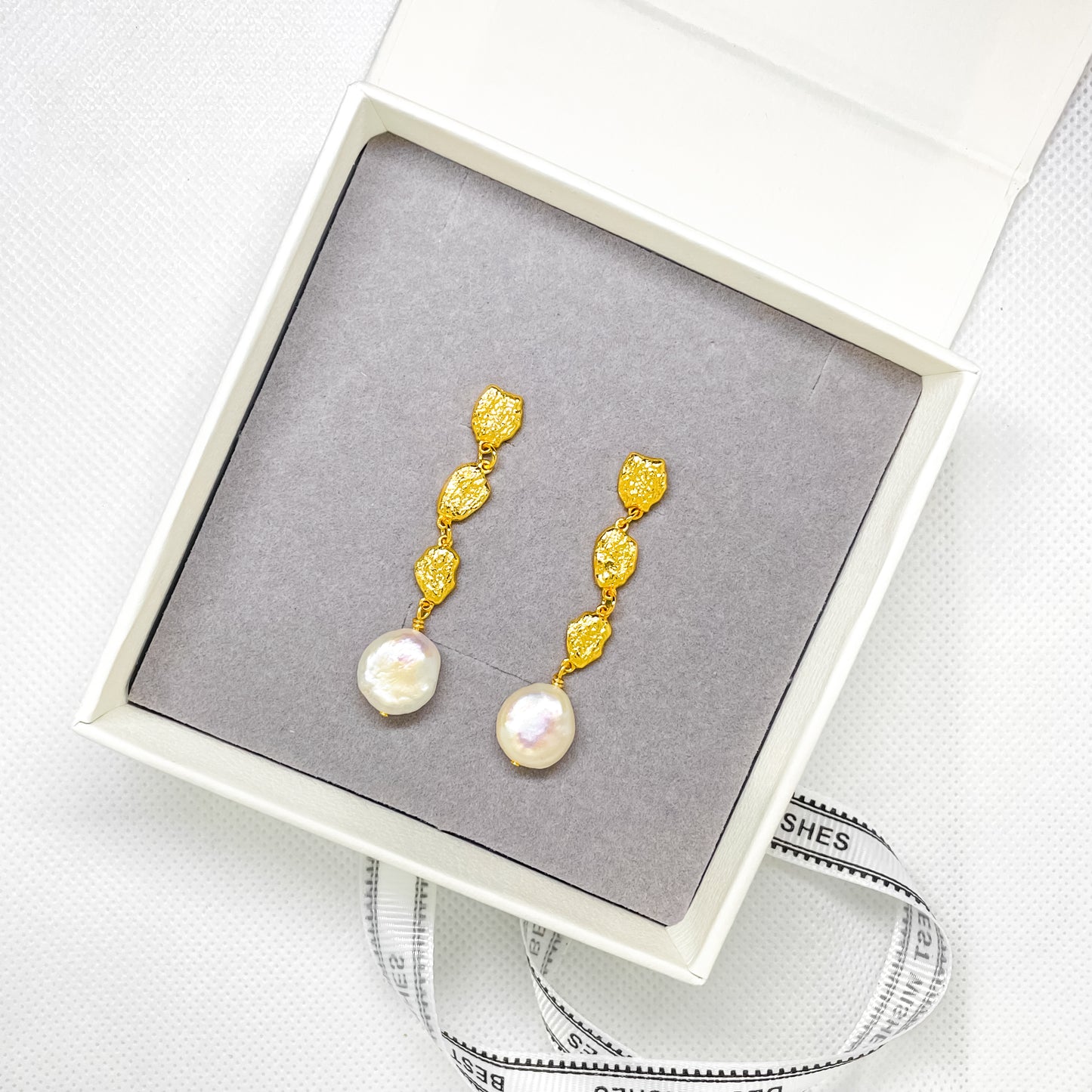 Boucle d'oreille baroque en or Britney