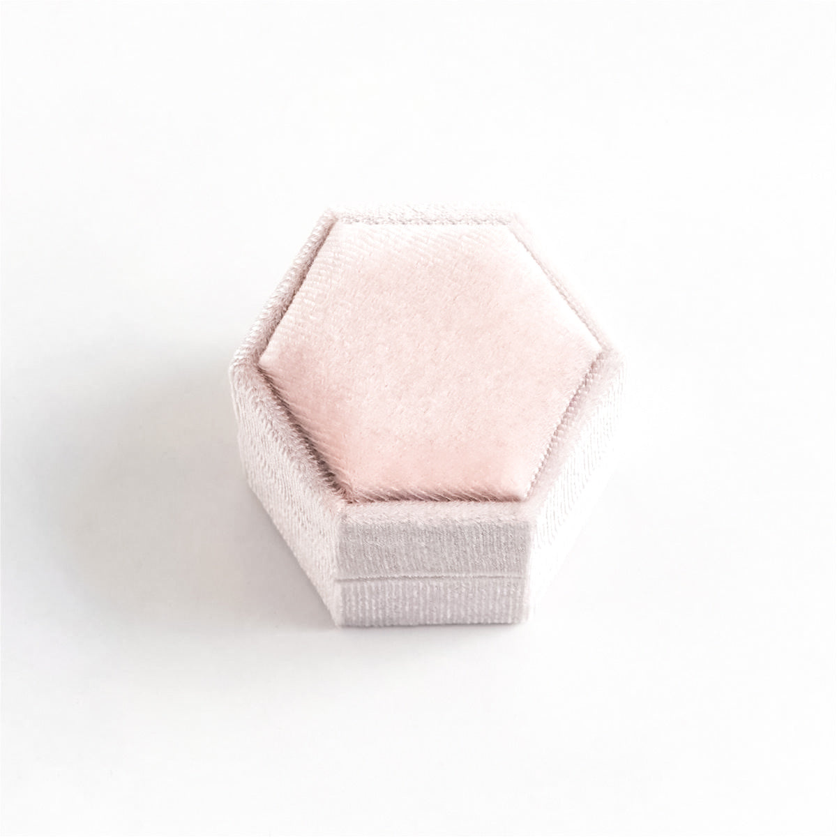 Coffret à bagues en velours - Beige