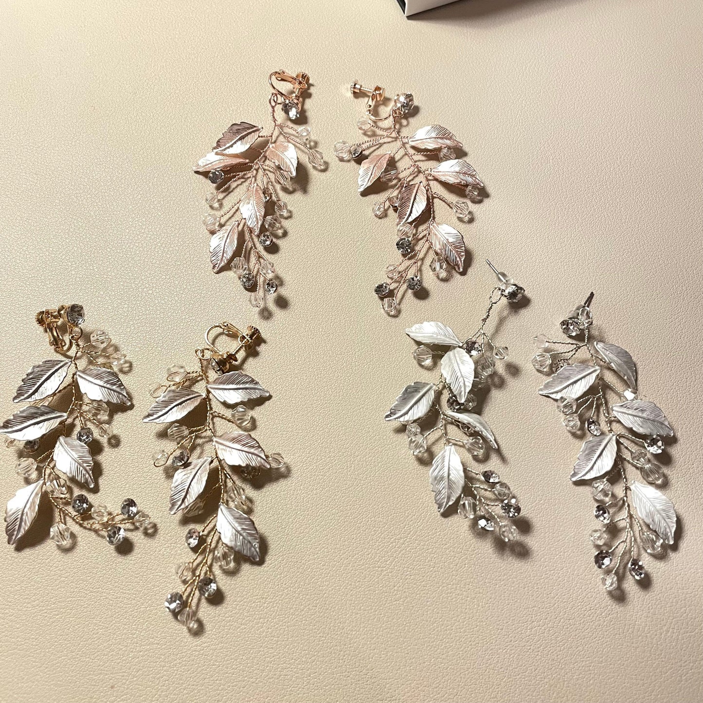 Aria Silver Leaf Dangle Earrings - Lizabetha Parker