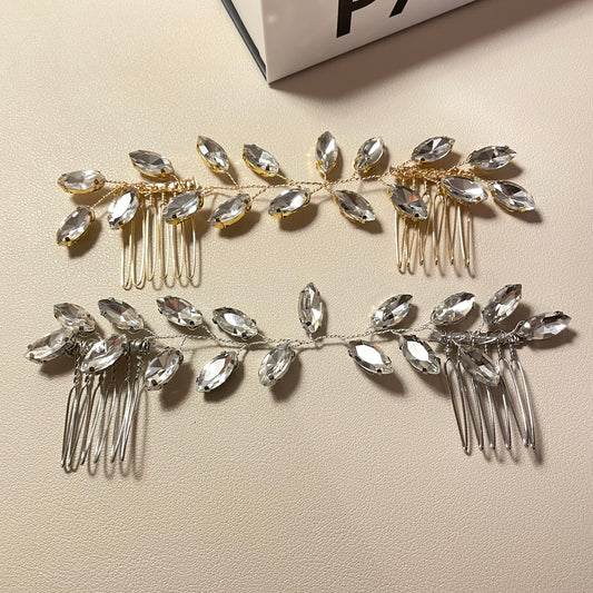 Riley Clear Crystal Hair Comb - Lizabetha Parker
