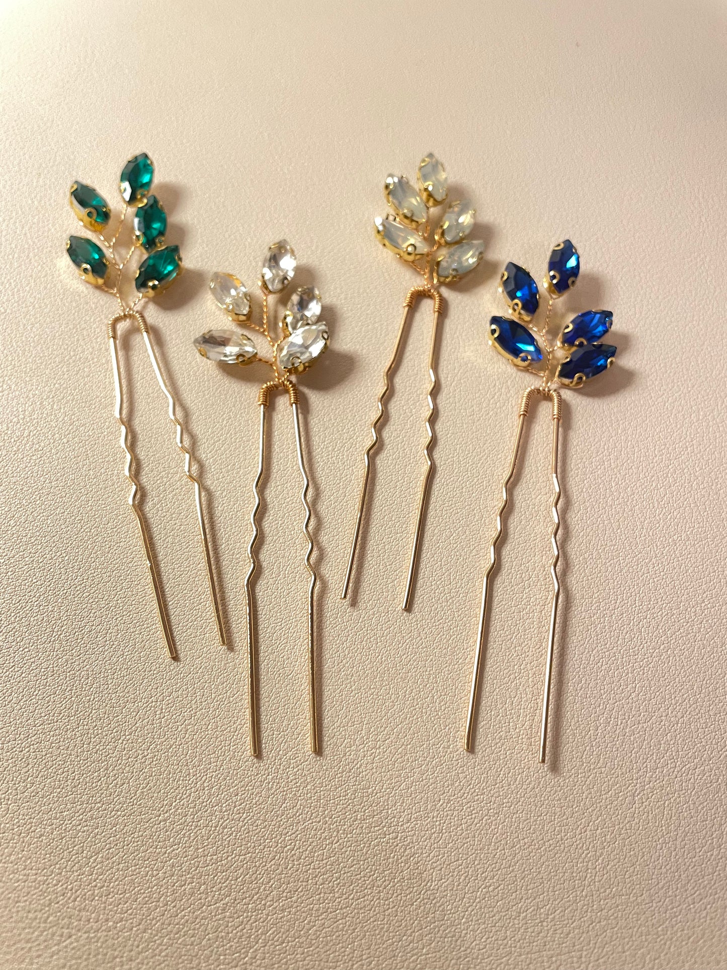 Mila Crystal Hair Pins - Lizabetha Parker