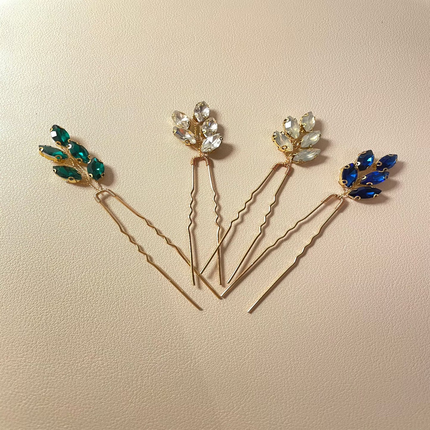 Mila Crystal Hair Pins - Lizabetha Parker
