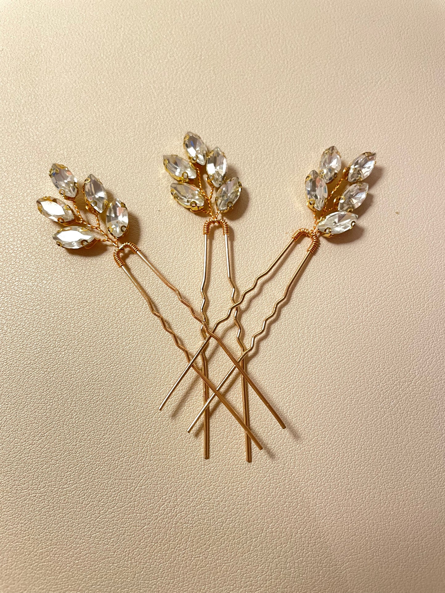 Mila Crystal Hair Pins - Lizabetha Parker