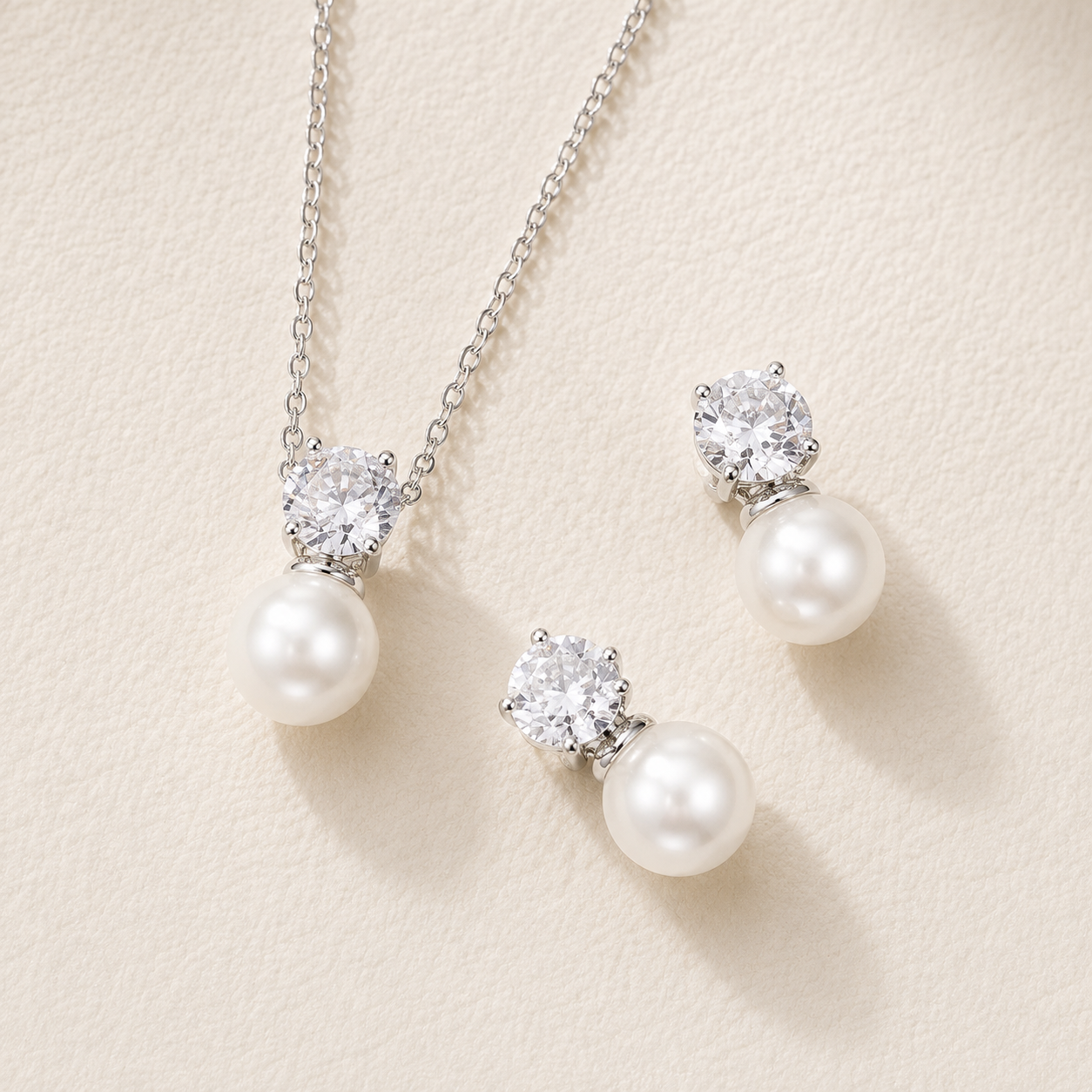 Parure de bijoux de mariée avec perles de Vienne