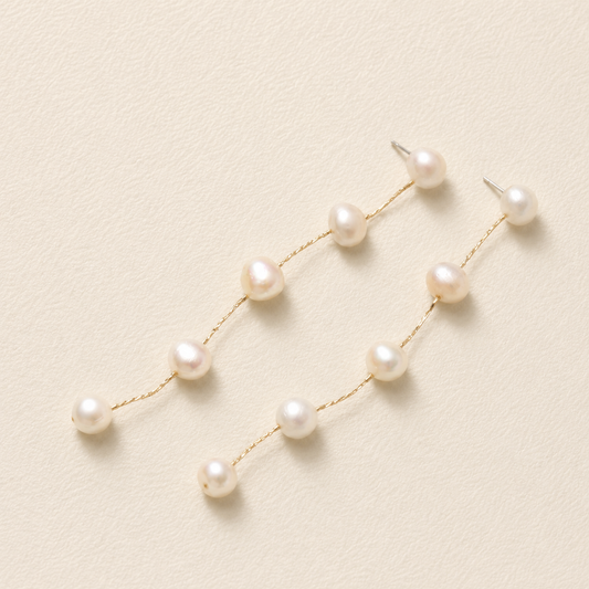 Boucles d'oreilles pendantes en perles Camila
