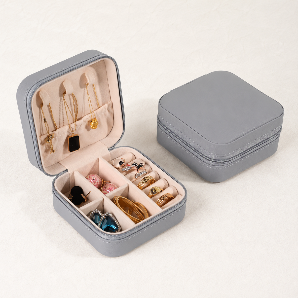 Compact Travel Jewellery Organiser Case