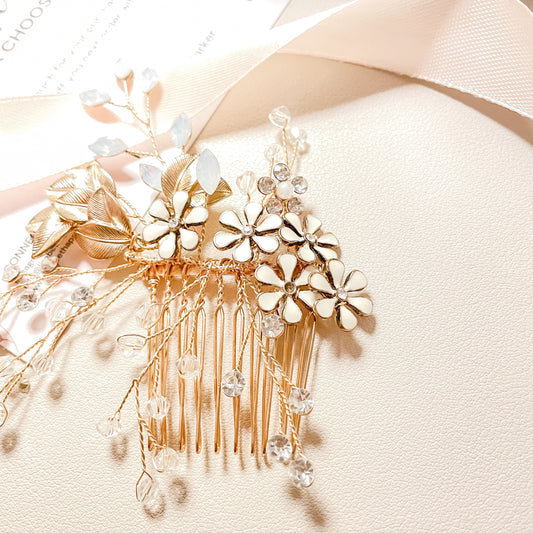 Peigne à cheveux à fleurs Adalira