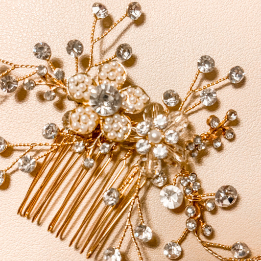 Peigne à cheveux en fleur de tremble