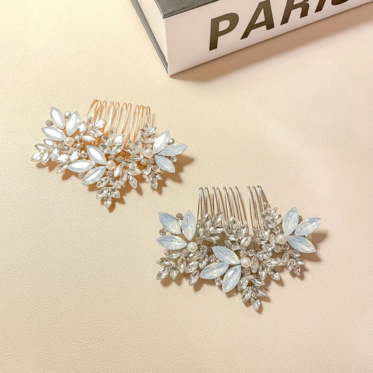 Peigne à cheveux Cielo Opal et Cristal