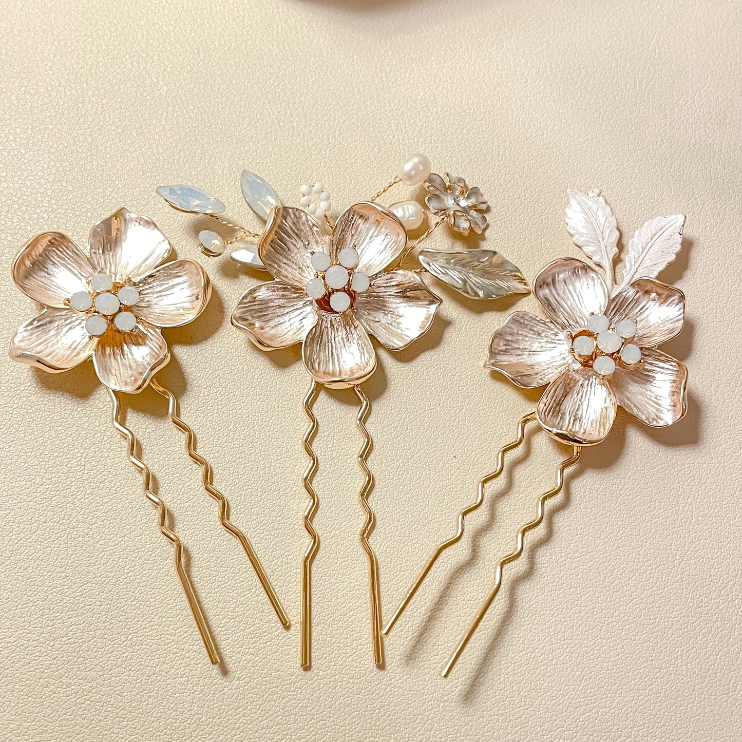Épingles à cheveux en forme de fleur Zoya