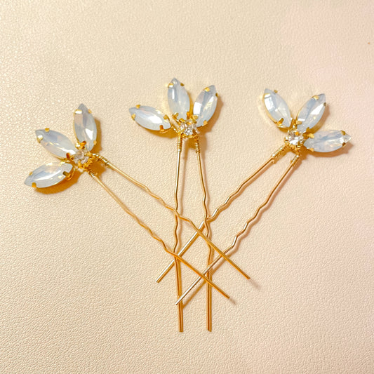 Épingles à cheveux Claire Opal (lot de 3)