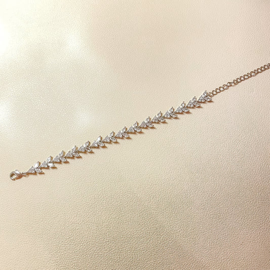 Bracelet Daisy en argent et zircone cubique