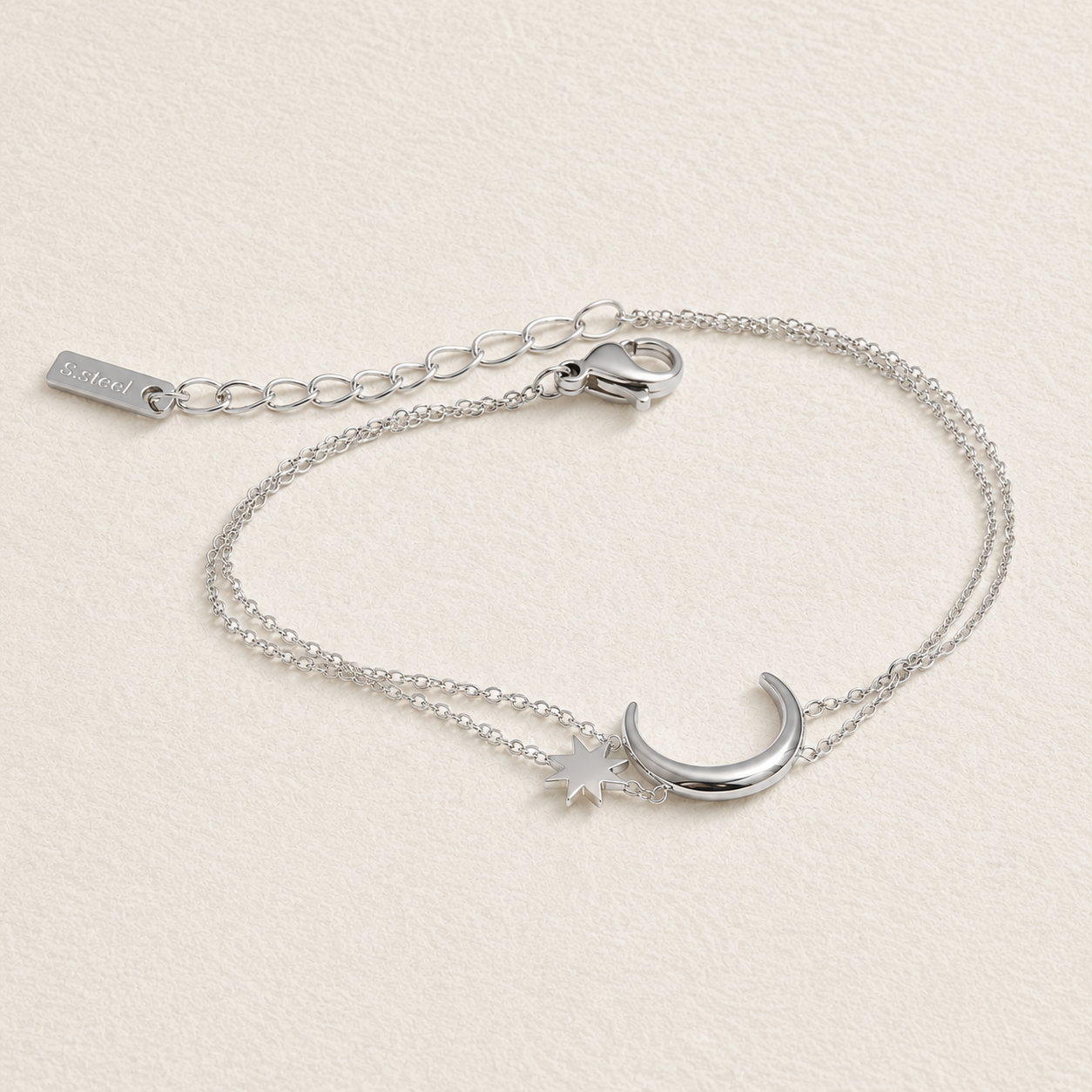 Moon & Star Layered Bracelet