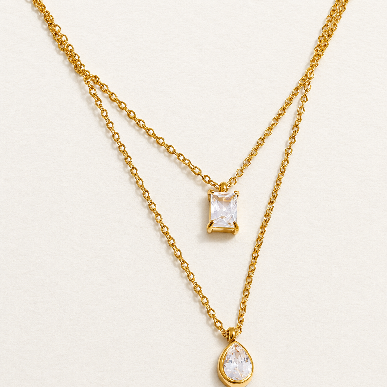 Teardrop Layered Necklace