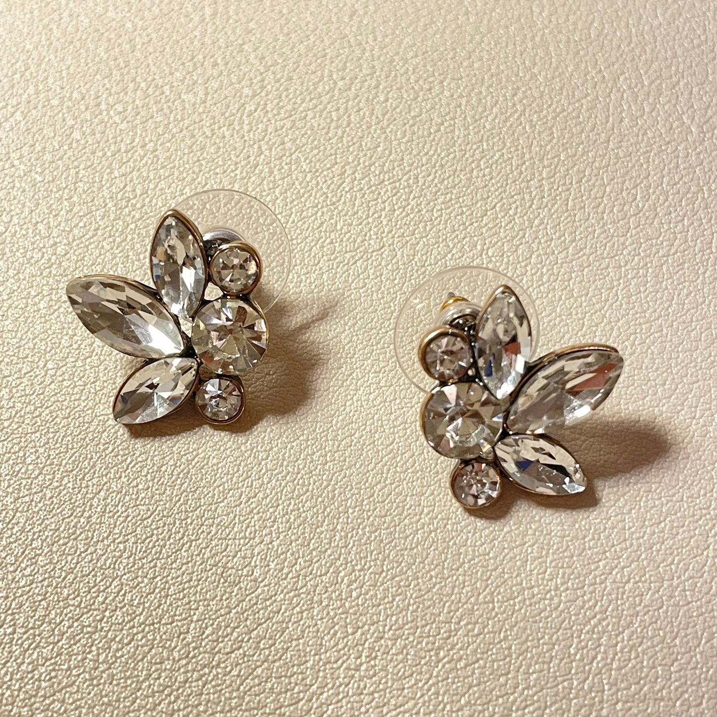 Scarlett Antique Silver CZ Stud Earrings - Lizabetha Parker