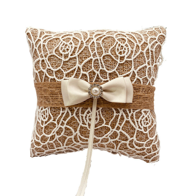 Pearl Bowknot Ring Pillow - Lizabetha Parker