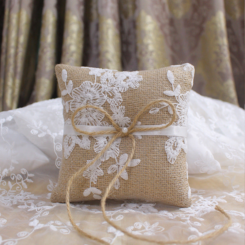 Pearl Bowknot Ring Pillow - Lizabetha Parker