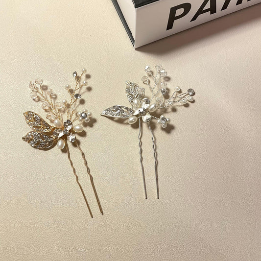 Nora Leaf Hair Pins (Set of 2) - Lizabetha Parker