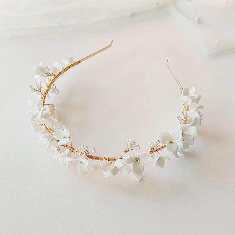 Elena White Flower Crown