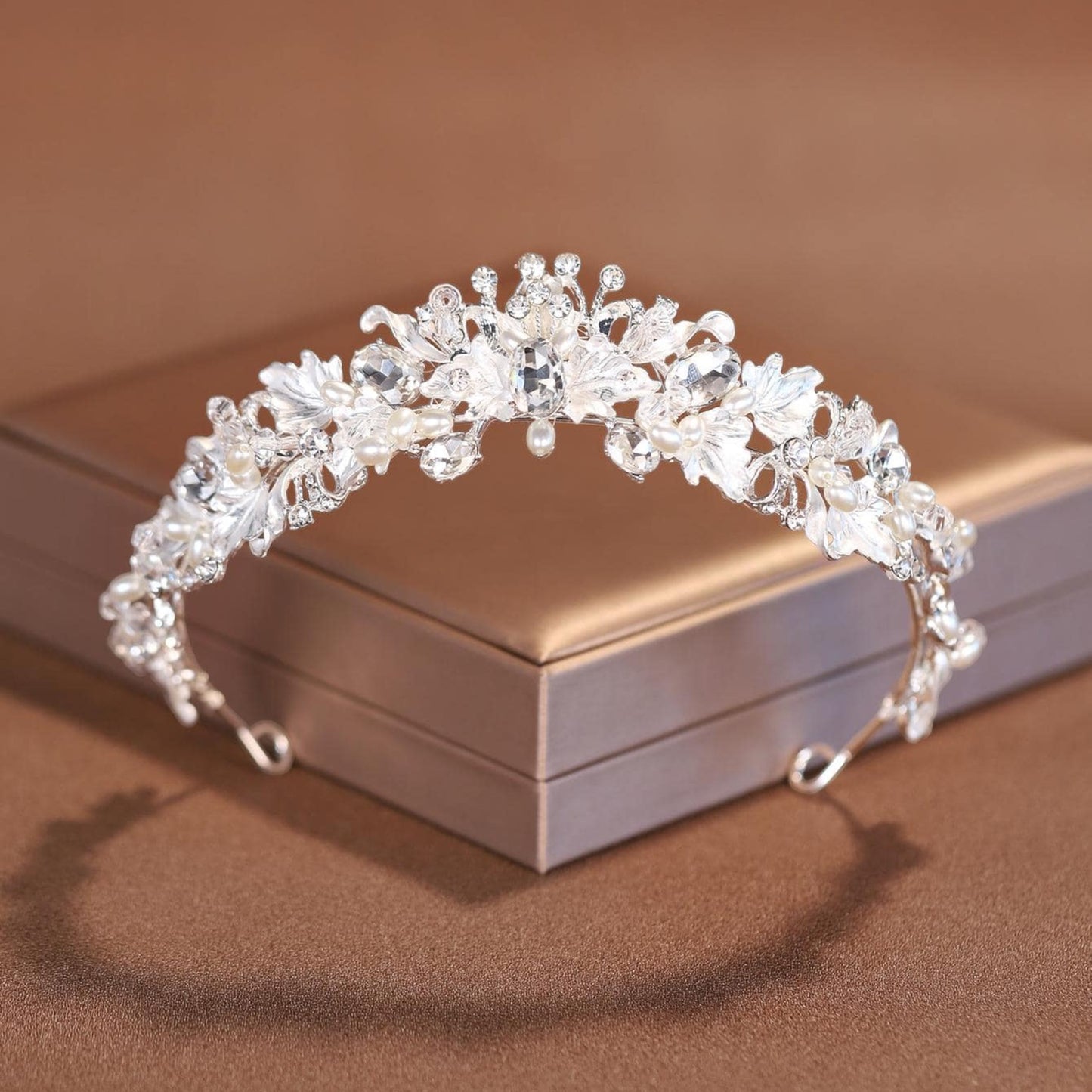 Olivia Silver Bridal Crown - Lizabetha Parker