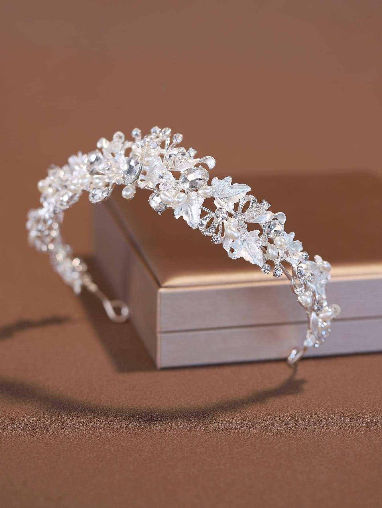 Olivia Silver Bridal Crown - Lizabetha Parker