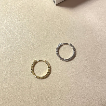 Maddy Silver Hoops Earring - Lizabetha Parker