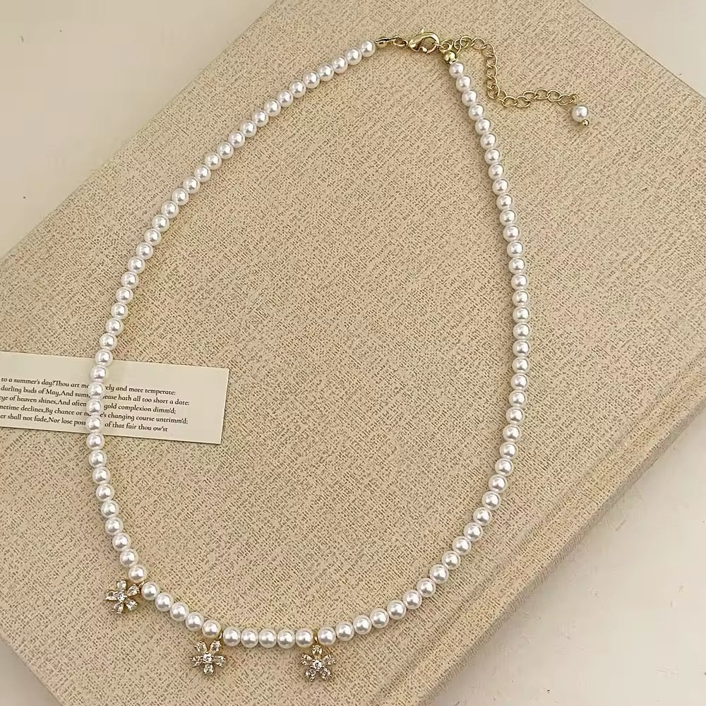 Pearl Bead Choker Necklace - Lizabetha Parker