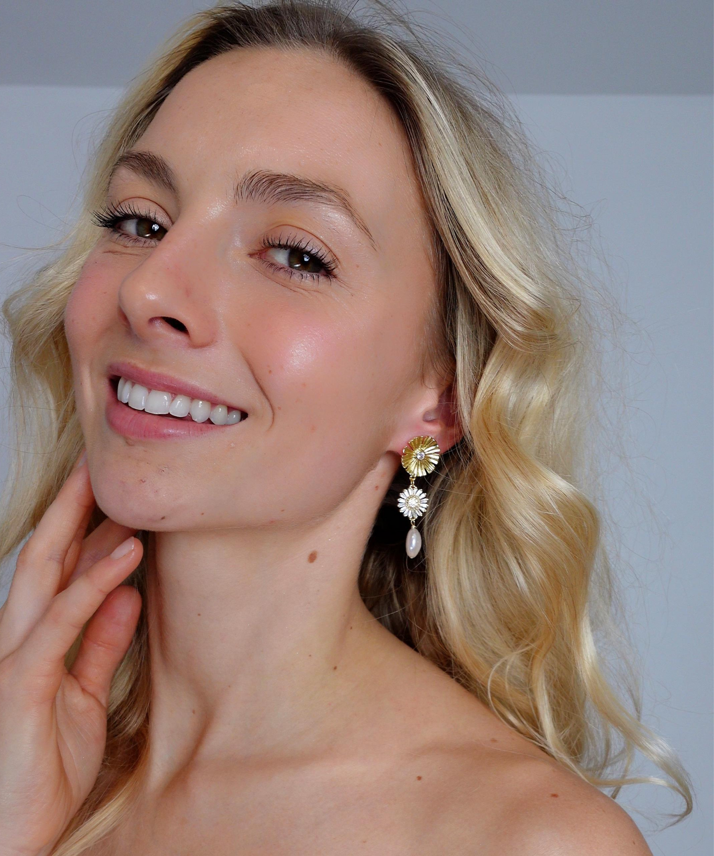 Tracy Pearl Bridal Statement Earrings - Lizabetha Parker