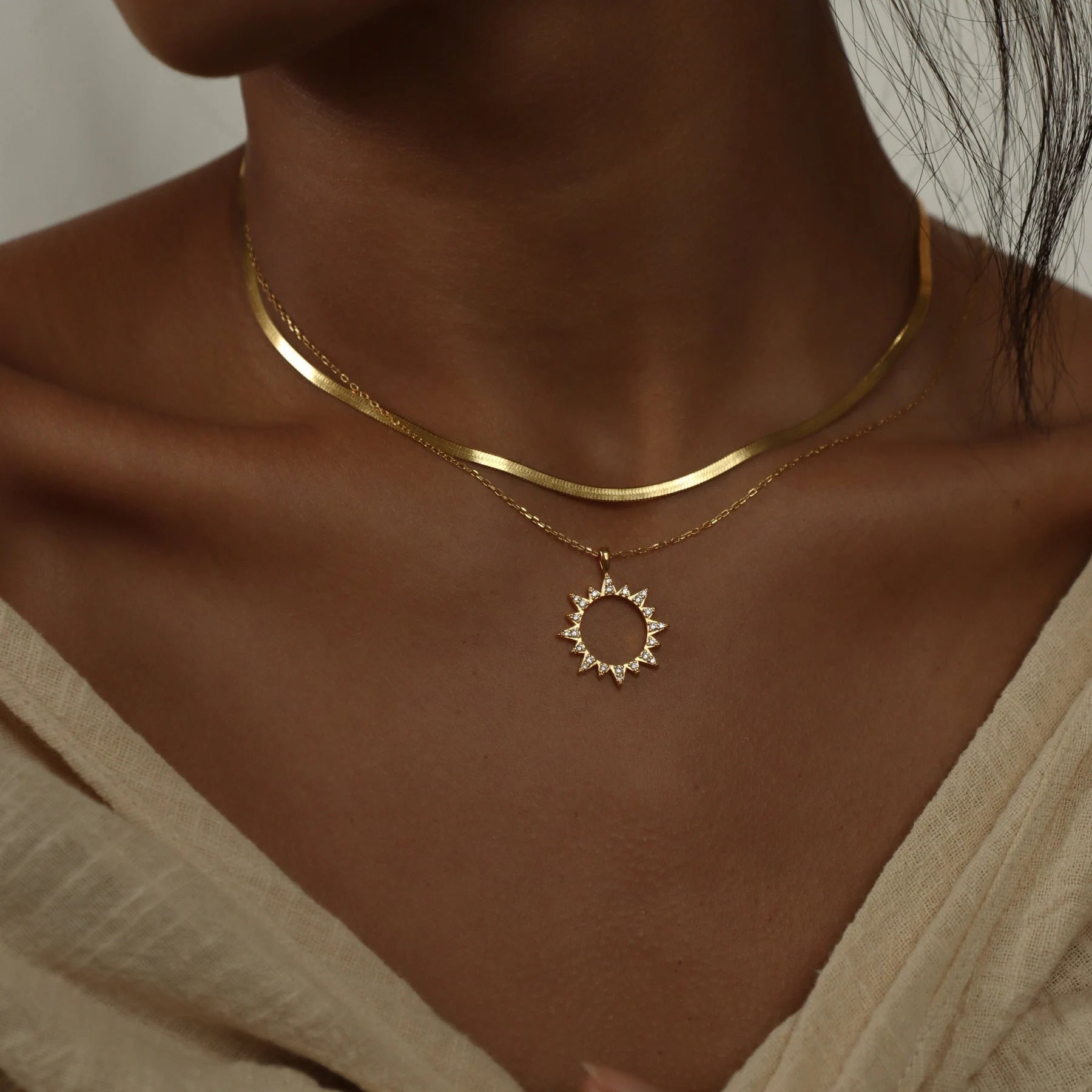 Adele Sun Necklace - Lizabetha Parker