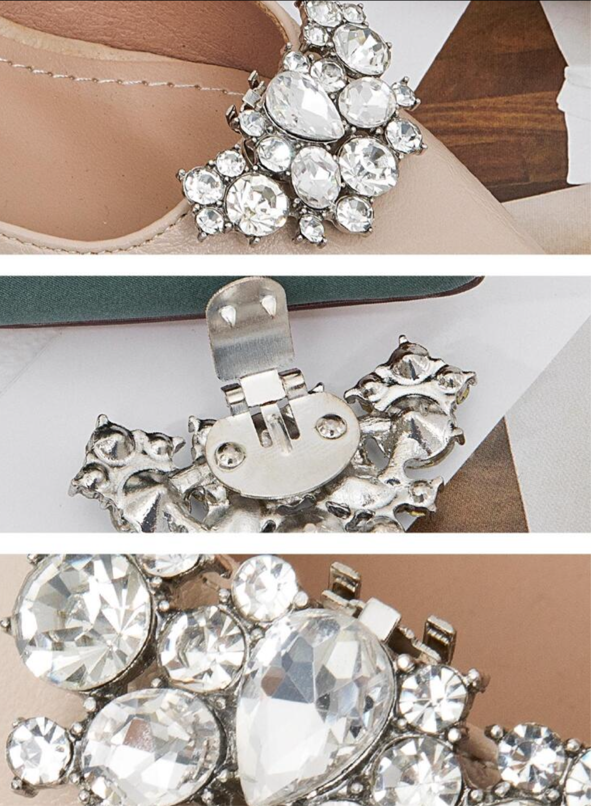 Rhinestone Decorative Shoe Clips