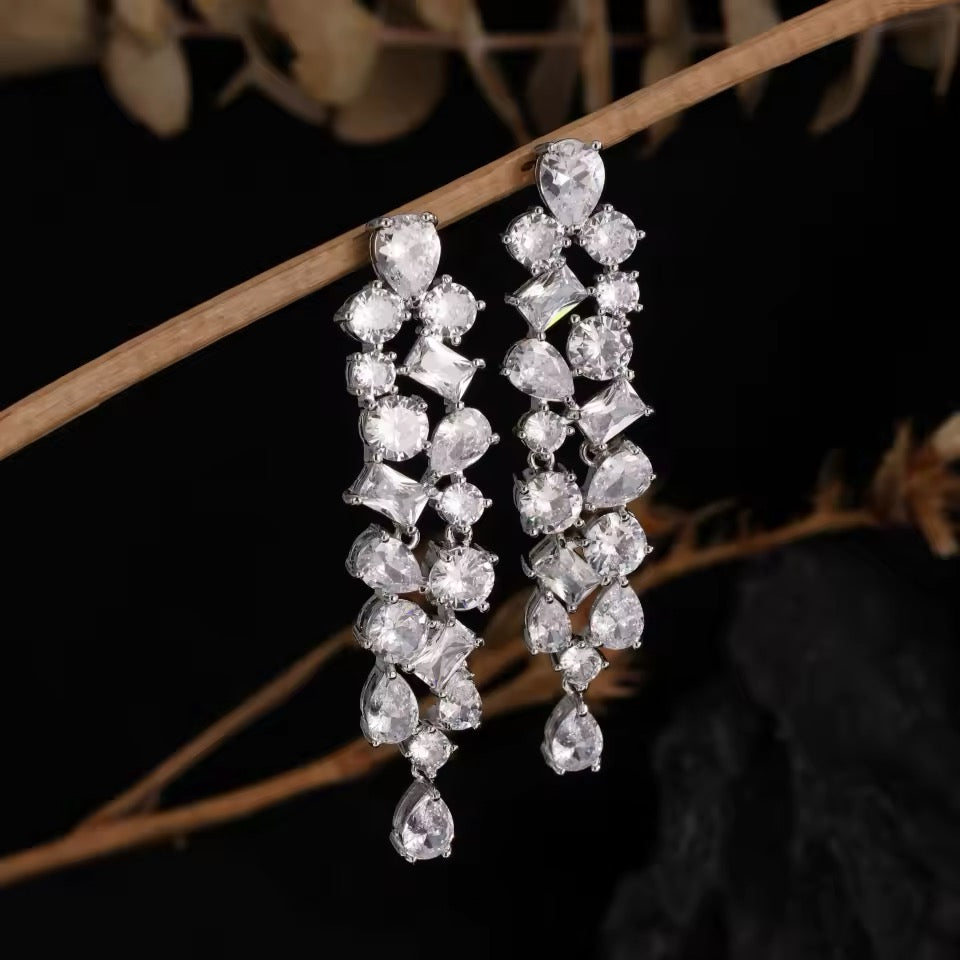 Luna Drop Bridal Earrings - Lizabetha Parker