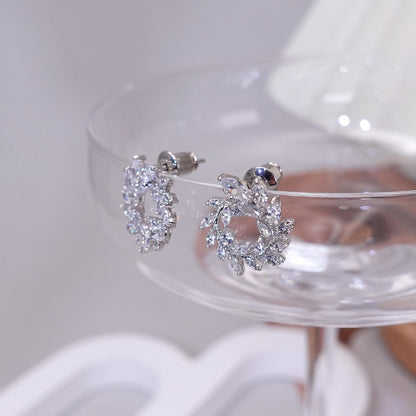 Amelia Silver CZ Stud Earring - Lizabetha Parker