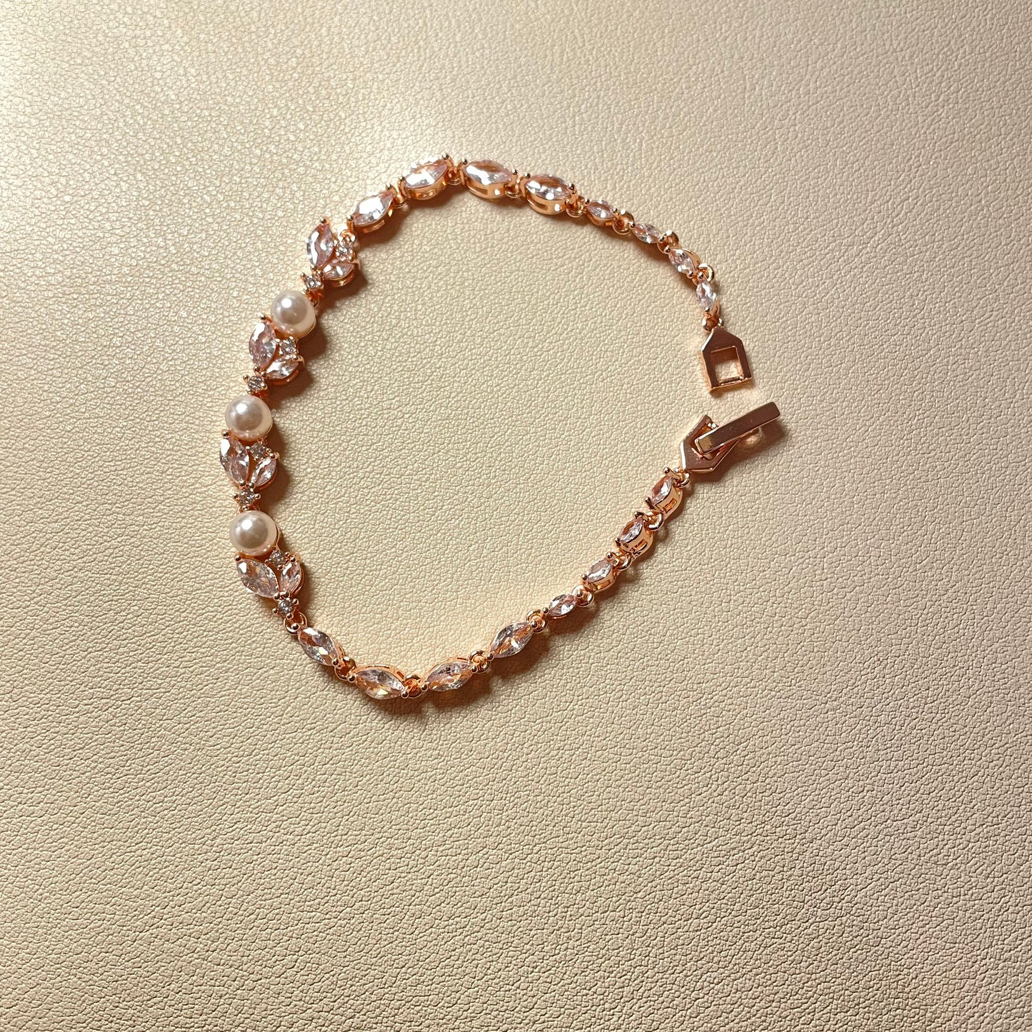 Rayla CZ and Pearl Bracelet