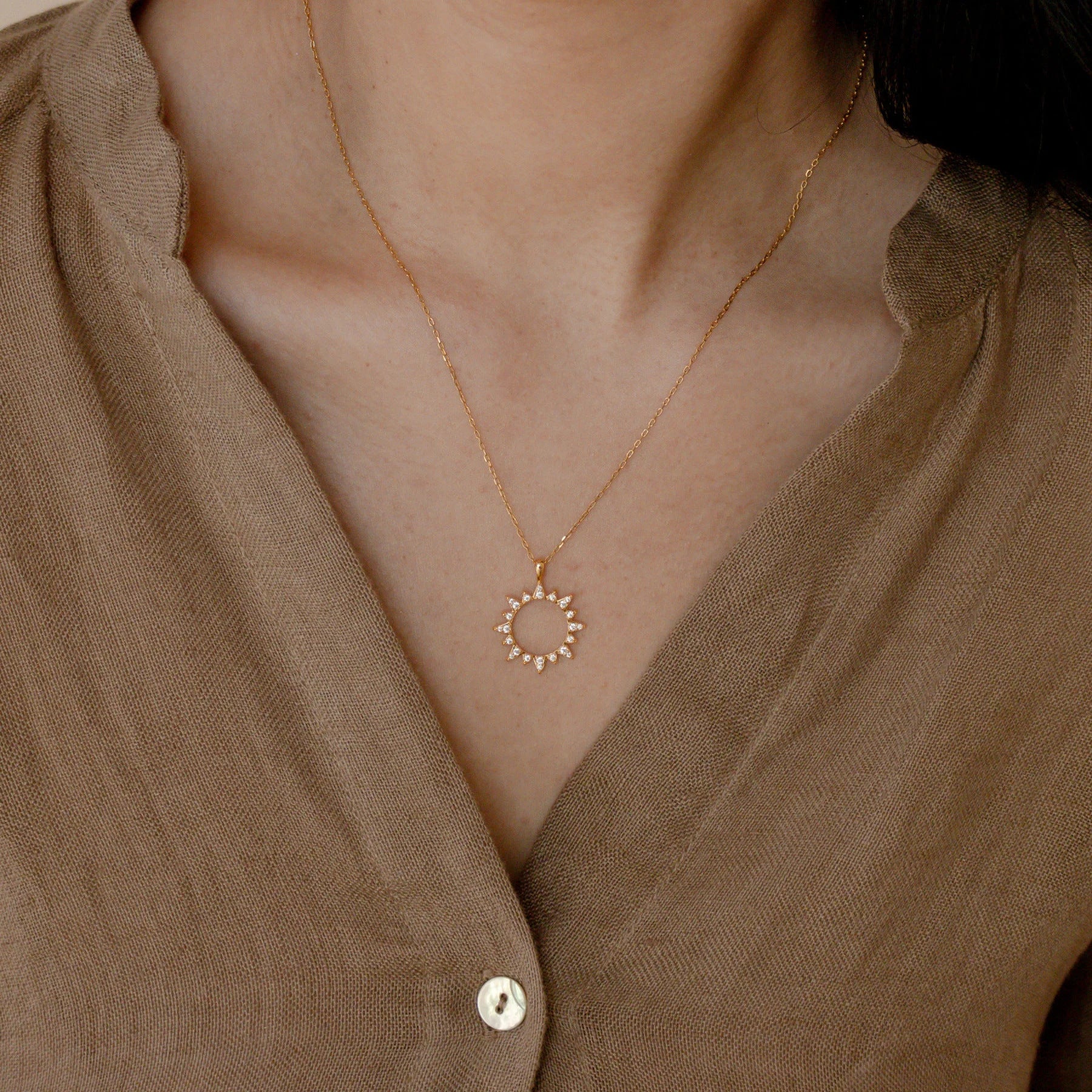 Adele Sun Necklace - Lizabetha Parker