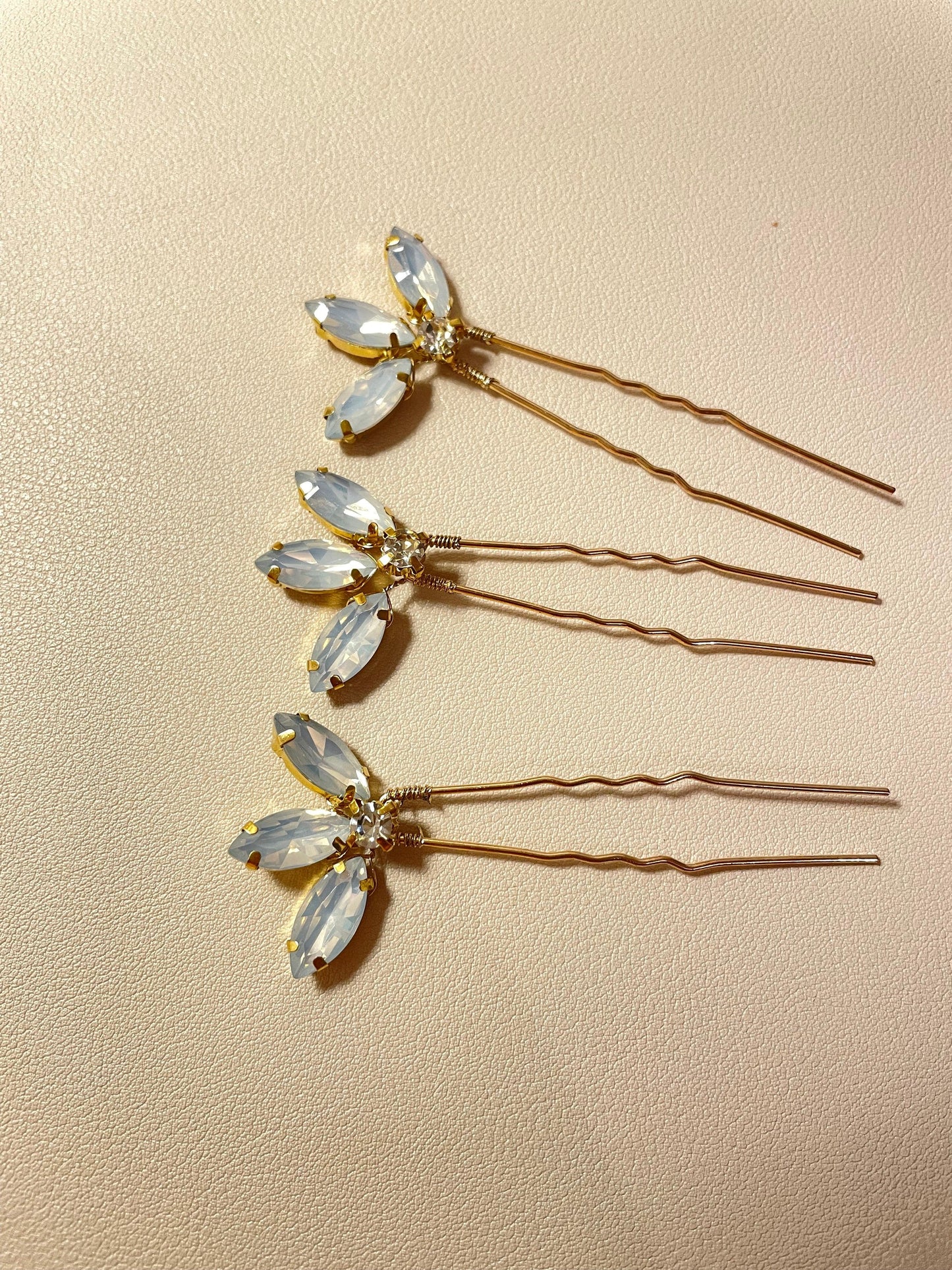 Claire Opal Hair Pins (Set of 3) - Lizabetha Parker